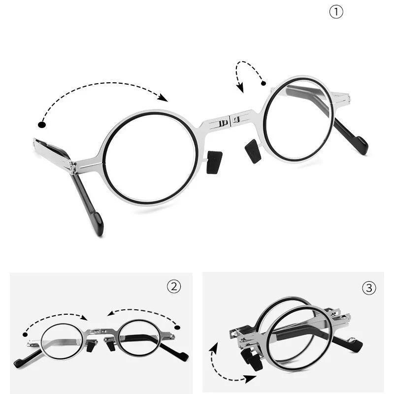 Reading Glasses Foldable Titanium Alloy Blue Light Protection