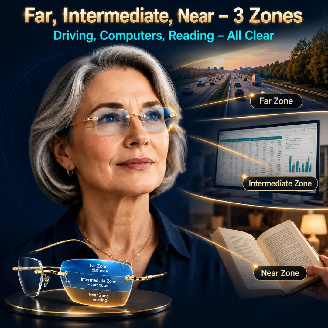 Reading Glasses Multiple Strengths Three Frame Colors