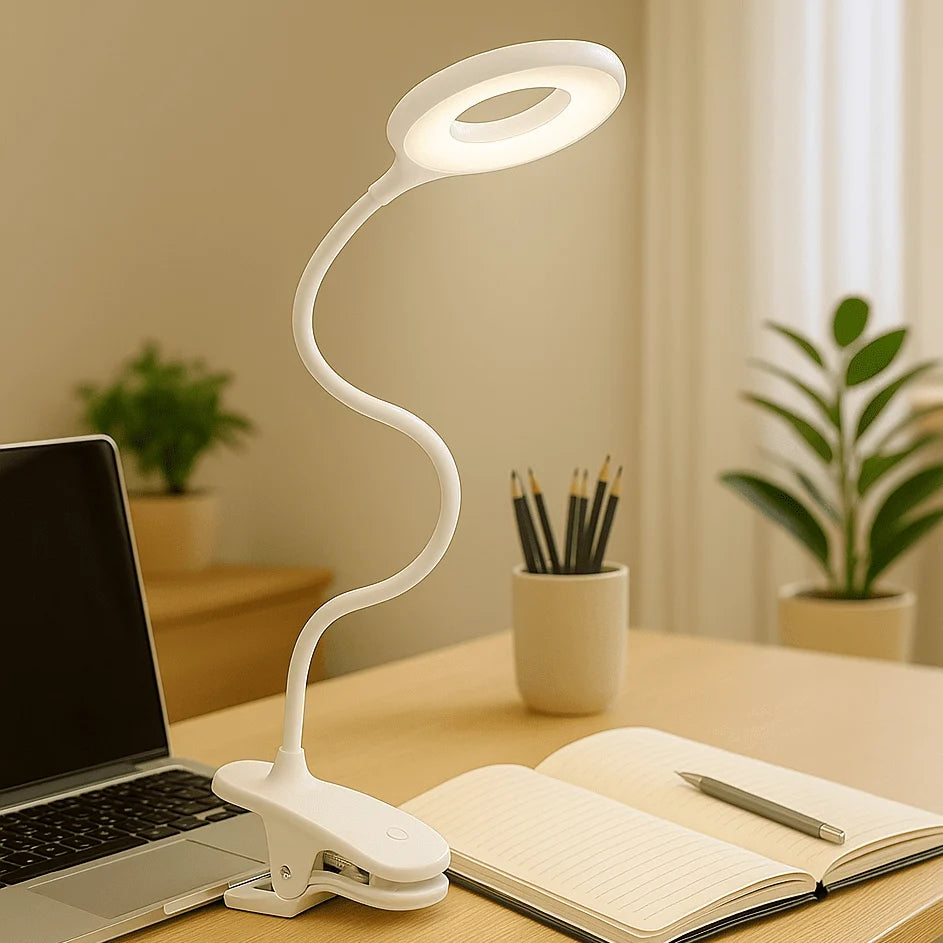 Reading Lamp Clip-On Dimmable USB Powered Adjustable Neck