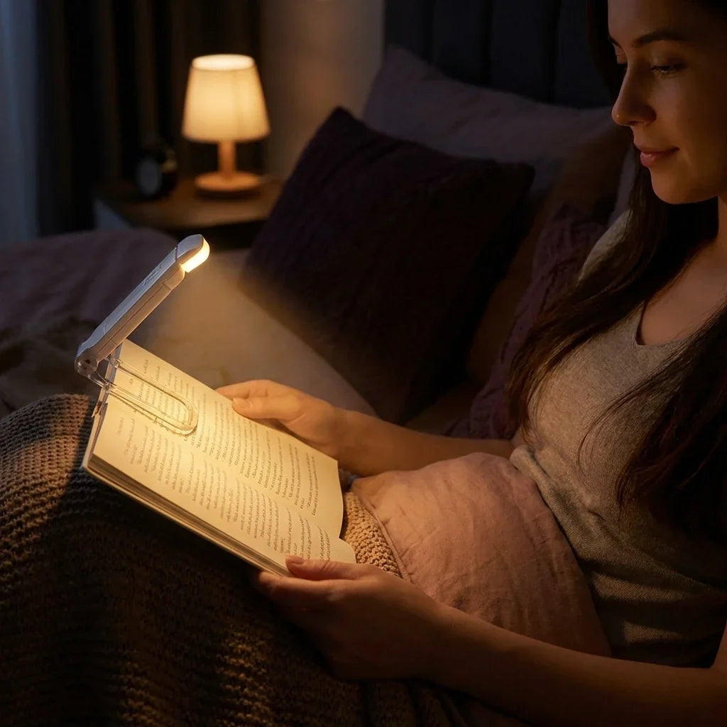 Reading Light Clip-On Adjustable Brightness USB Rechargeable