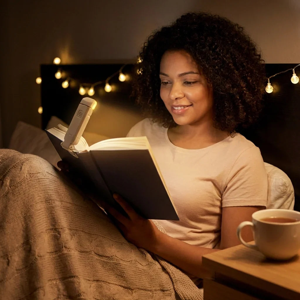 Reading Light Clip-On Adjustable Brightness USB Rechargeable