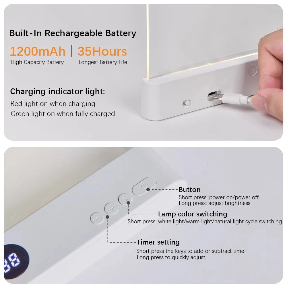 Reading Light Flicker-Free Dimmable 3 Color Temperatures