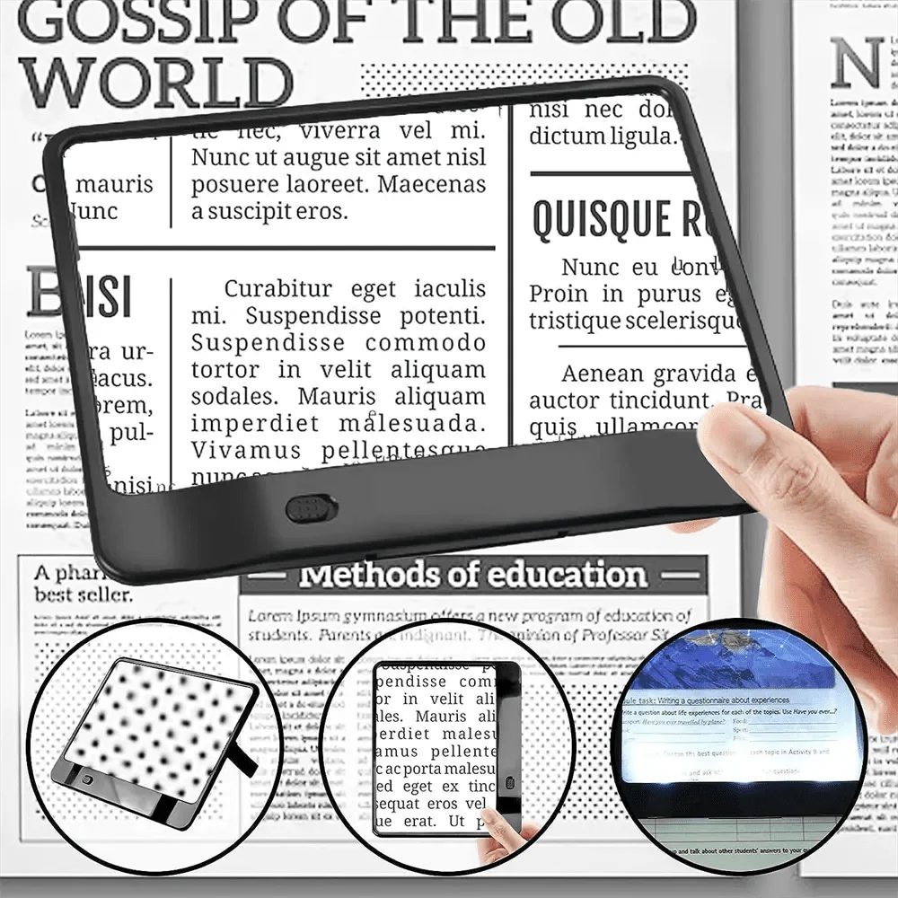 Reading Magnifier 3x Magnification Integrated LED Lighting