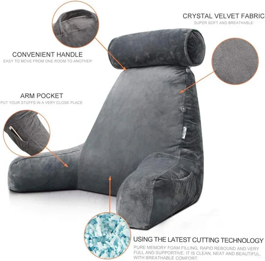 Reading Pillow Shredded Memory Foam Ergonomic Support