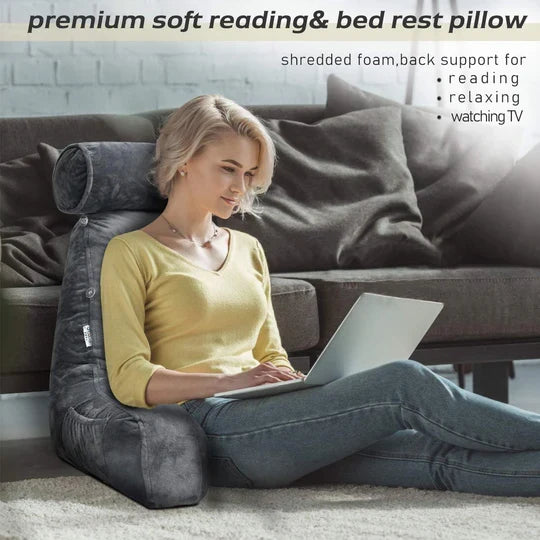 Reading Pillow Shredded Memory Foam Ergonomic Support