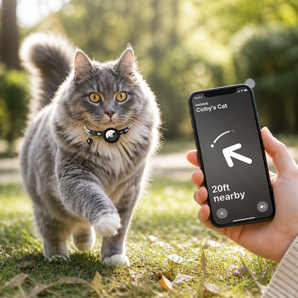 Real-Time GPS Reflective Quick-Release Cat Collar