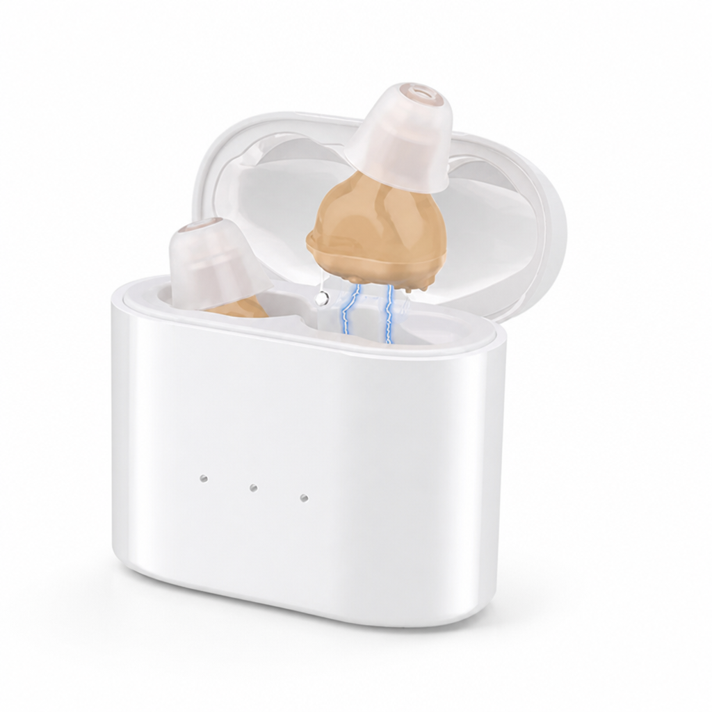 Rechargeable Invisible Noise-Cancelling Hearing Aids (Pair)