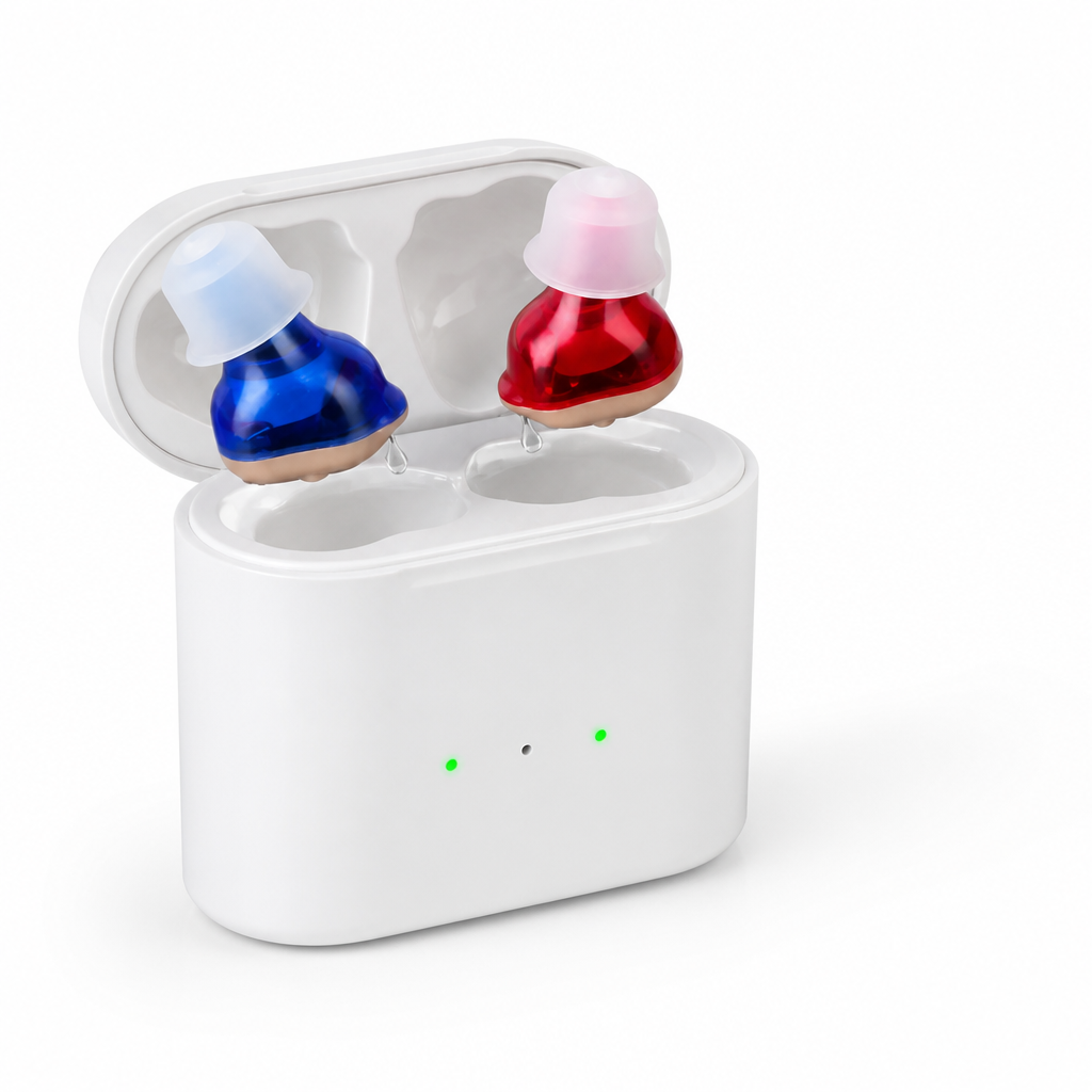 Rechargeable Invisible Noise-Cancelling Hearing Aids (Pair)