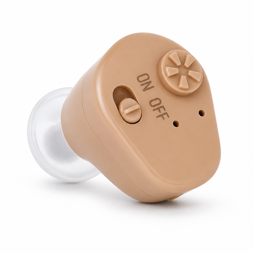 Rechargeable Noise-Reducing In-Ear Hearing Amplifier