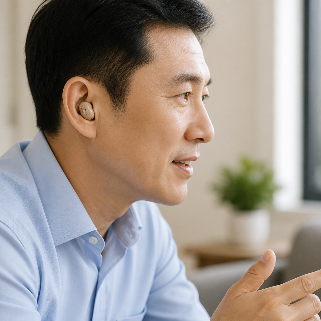 Rechargeable Noise-Reducing In-Ear Hearing Amplifier