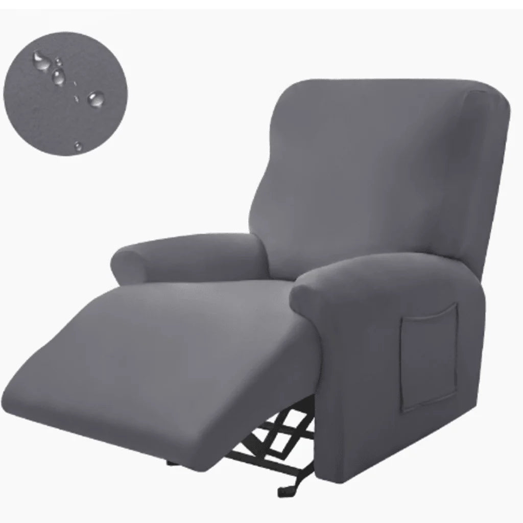 Recliner Cover Thick Padded With Cup Holders & Side Pockets