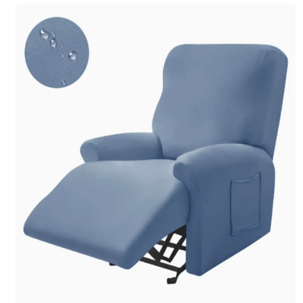 Recliner Cover Thick Padded With Cup Holders & Side Pockets