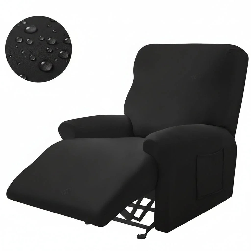 Recliner Cover Thick Padded With Cup Holders & Side Pockets