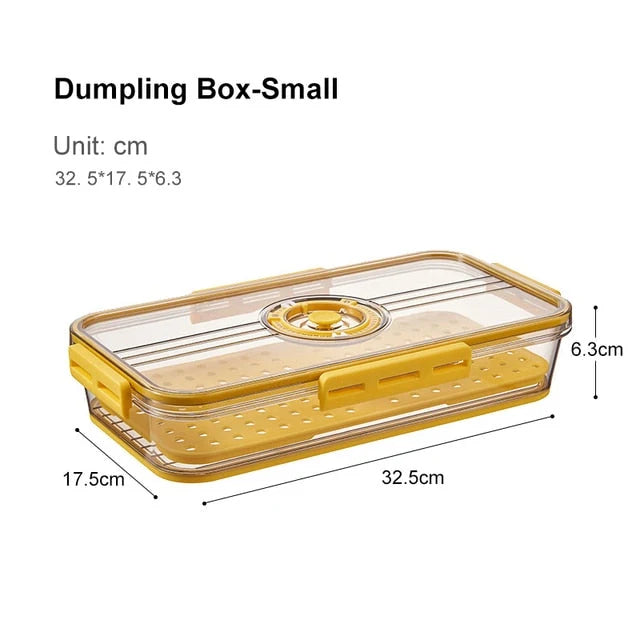 Refrigerator Storage Box Clear Plastic Opening Lid