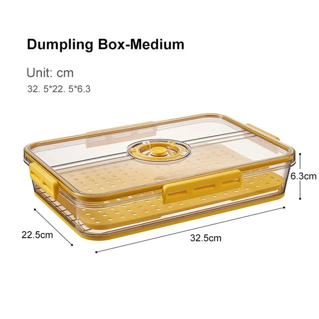 Refrigerator Storage Box Clear Plastic Opening Lid