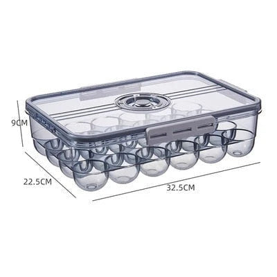 Refrigerator Storage Box Clear Plastic Opening Lid