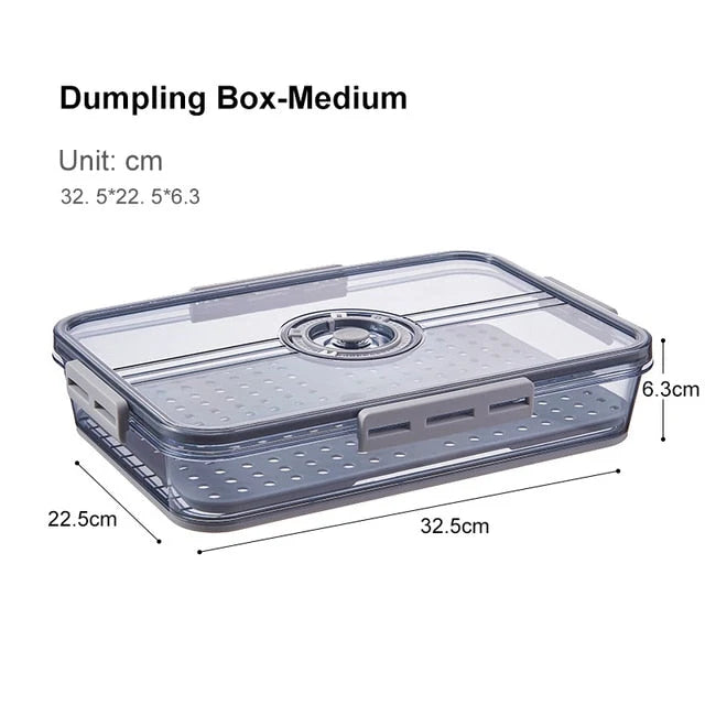 Refrigerator Storage Box Clear Plastic Opening Lid