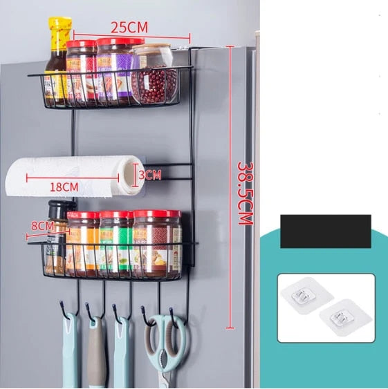 Refrigerator Storage Rack Multi-Layer Nail-Free Rust-Resistant