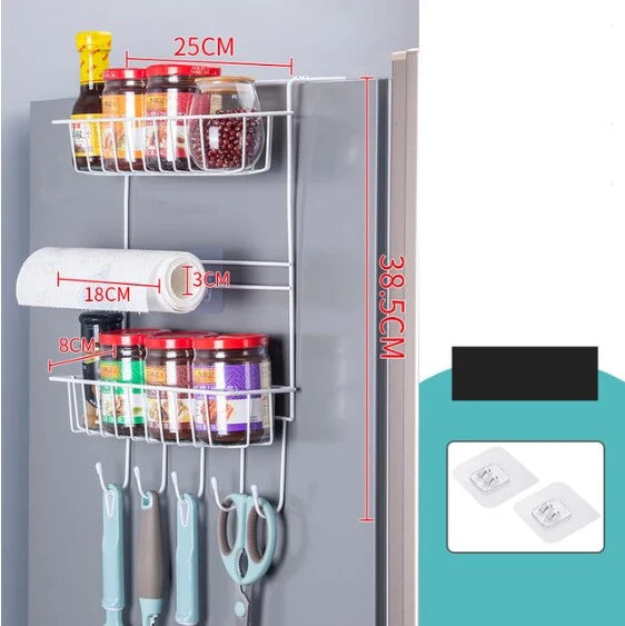 Refrigerator Storage Rack Multi-Layer Nail-Free Rust-Resistant