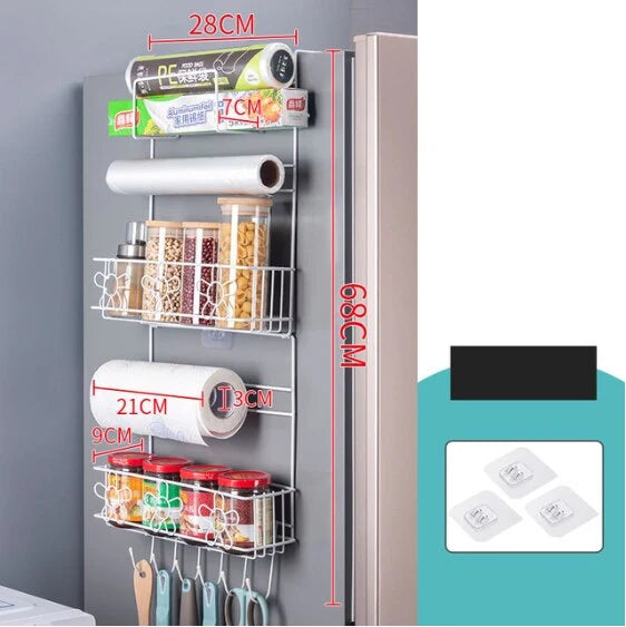 Refrigerator Storage Rack Multi-Layer Nail-Free Rust-Resistant