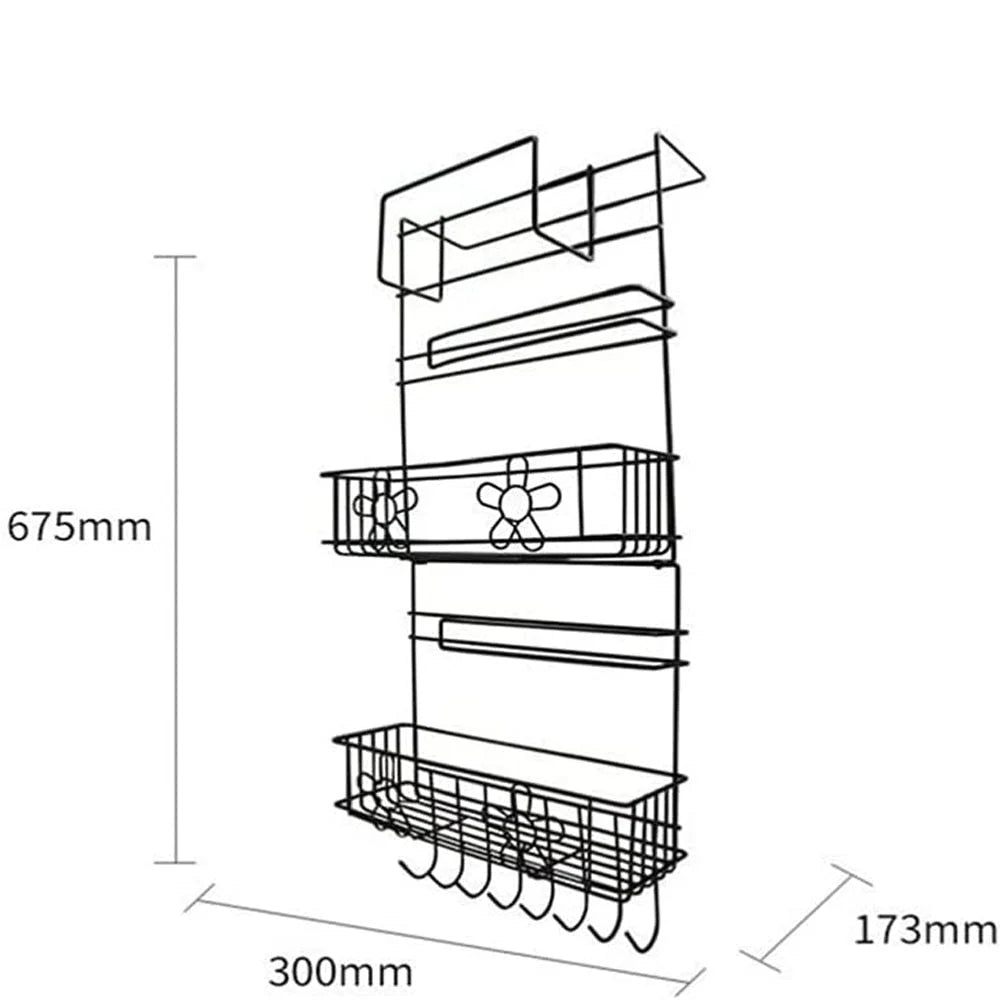 Refrigerator Storage Rack Multi-Layer Nail-Free Rust-Resistant
