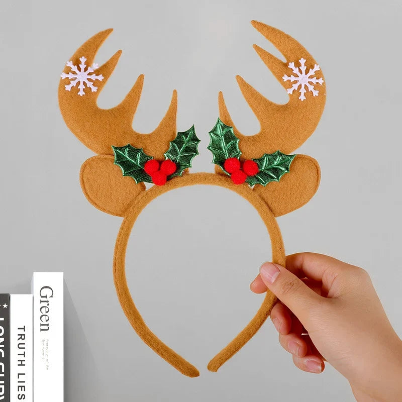 Reindeer Headband Soft Felt One Size Fits All