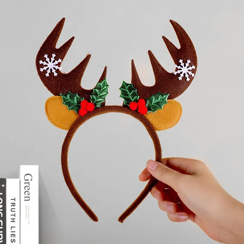 Reindeer Headband Soft Felt One Size Fits All