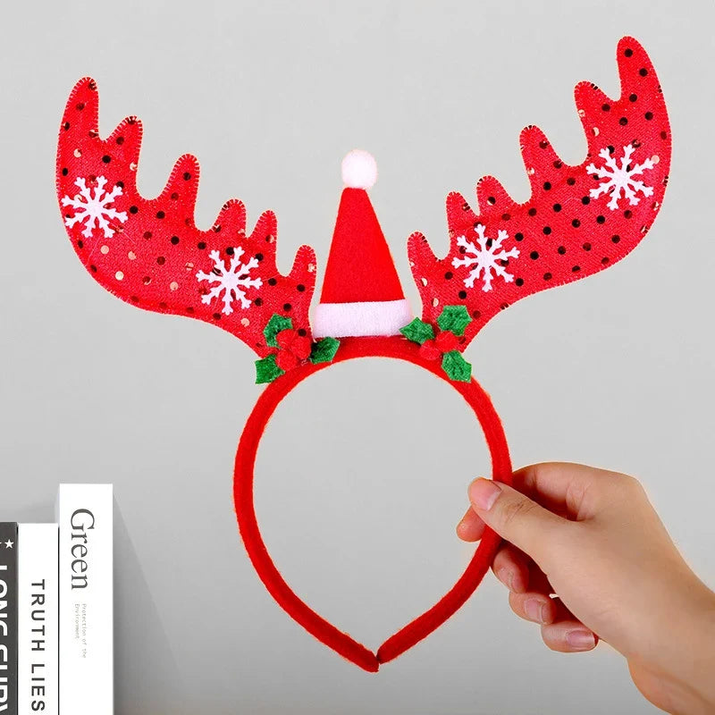 Reindeer Headband Soft Felt One Size Fits All