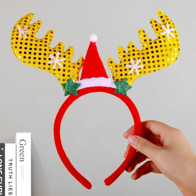 Reindeer Headband Soft Felt One Size Fits All