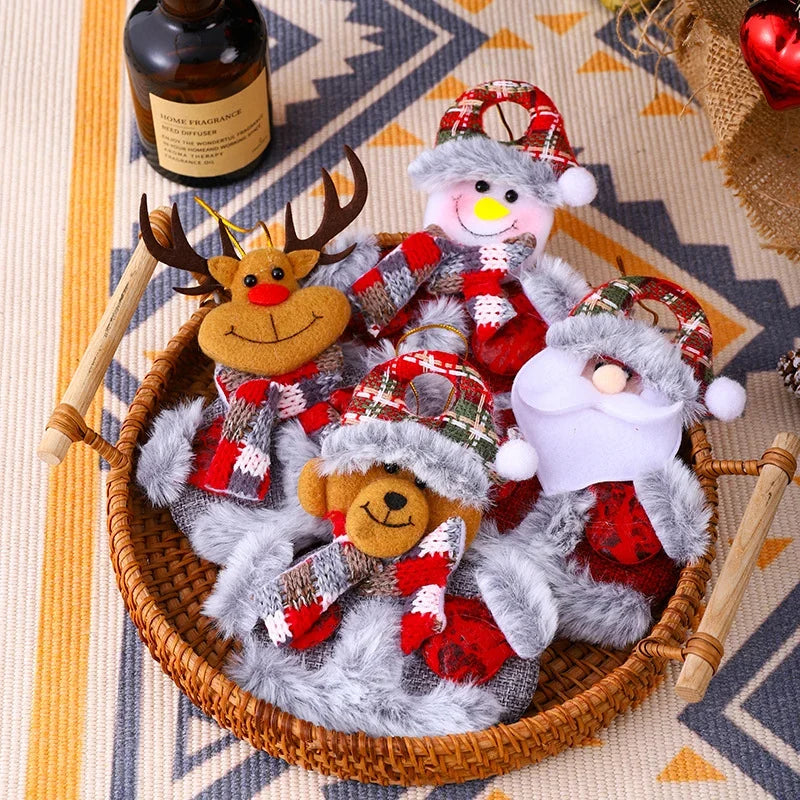 Reindeer Tabletop Figure Felt & Plush Festive Scarf