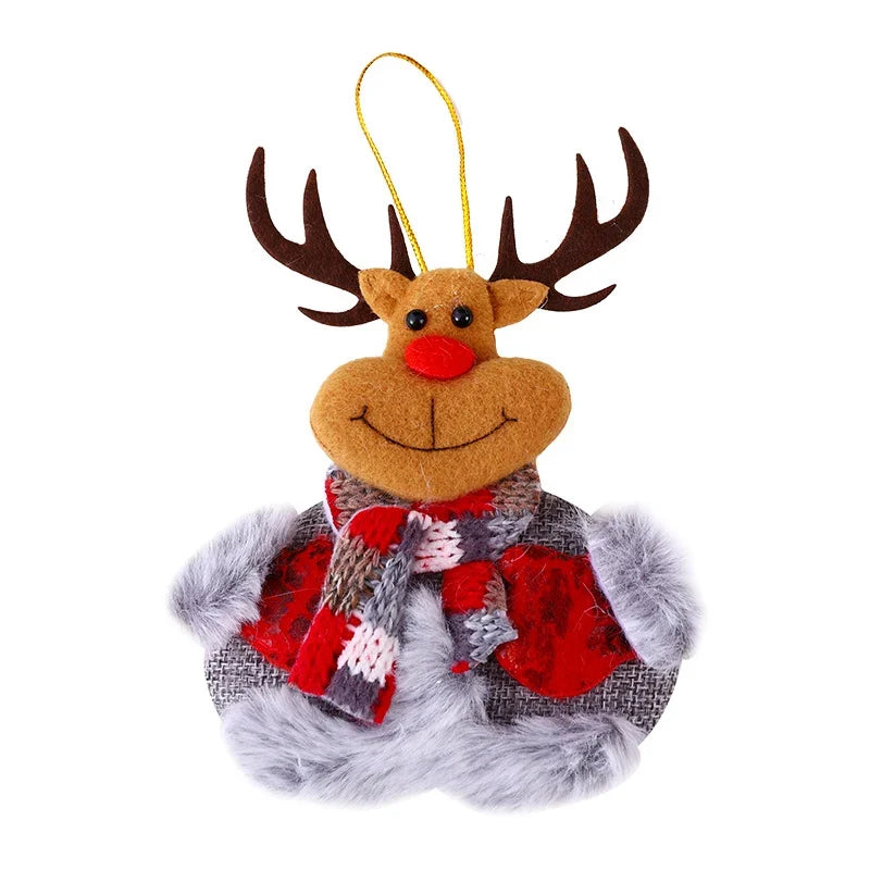 Reindeer Tabletop Figure Felt & Plush Festive Scarf