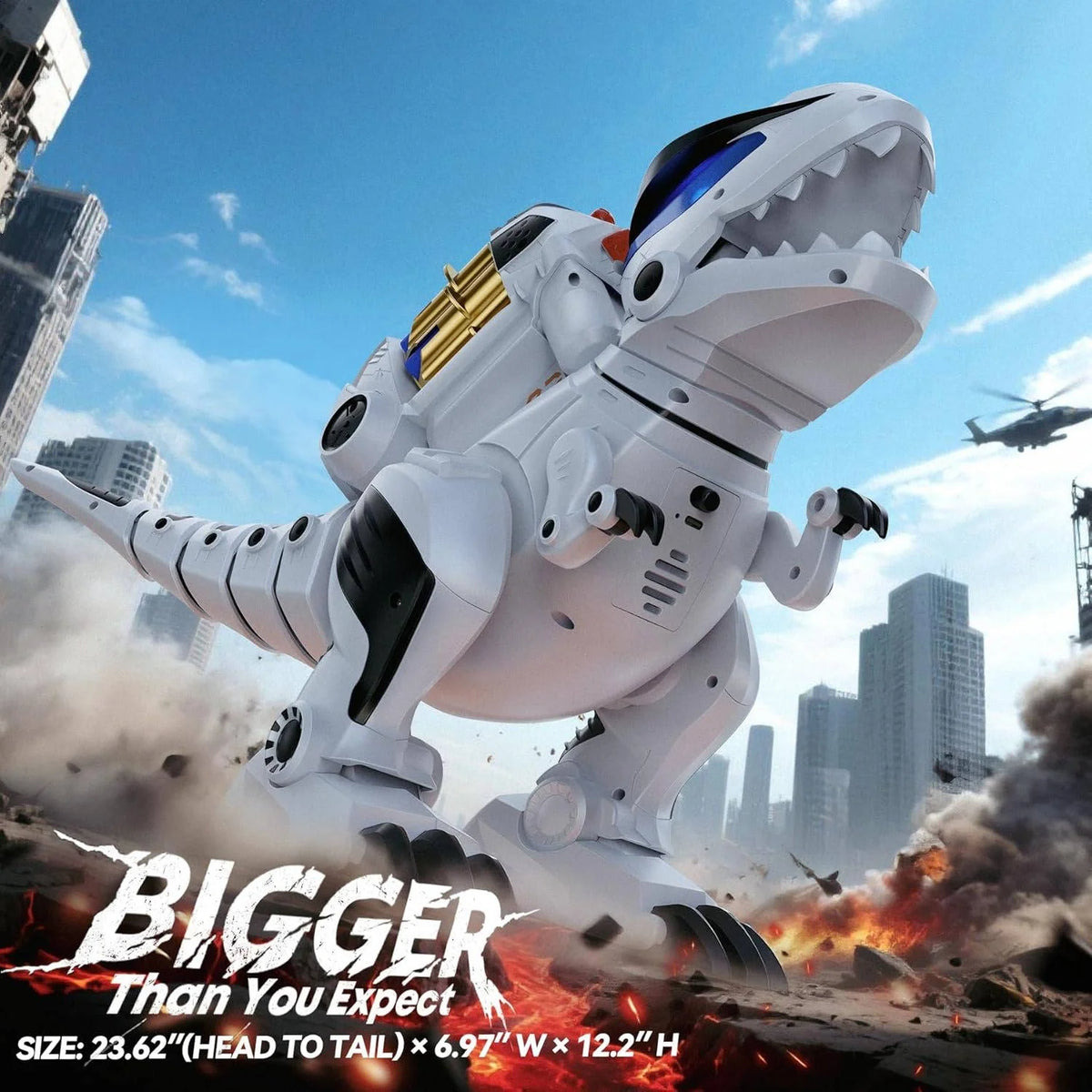 Remote Control Dinosaur Programmable Rechargeable Soft Dart Blaster