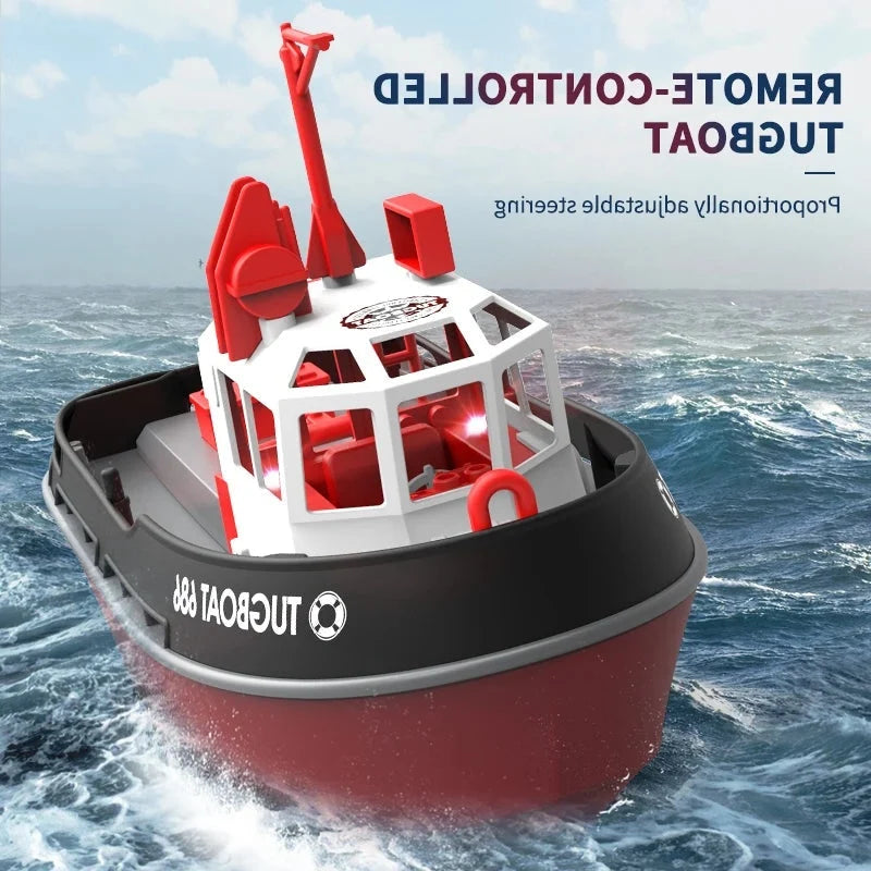 Remote Control Tugboat Dual Motors & 164 Ft Range