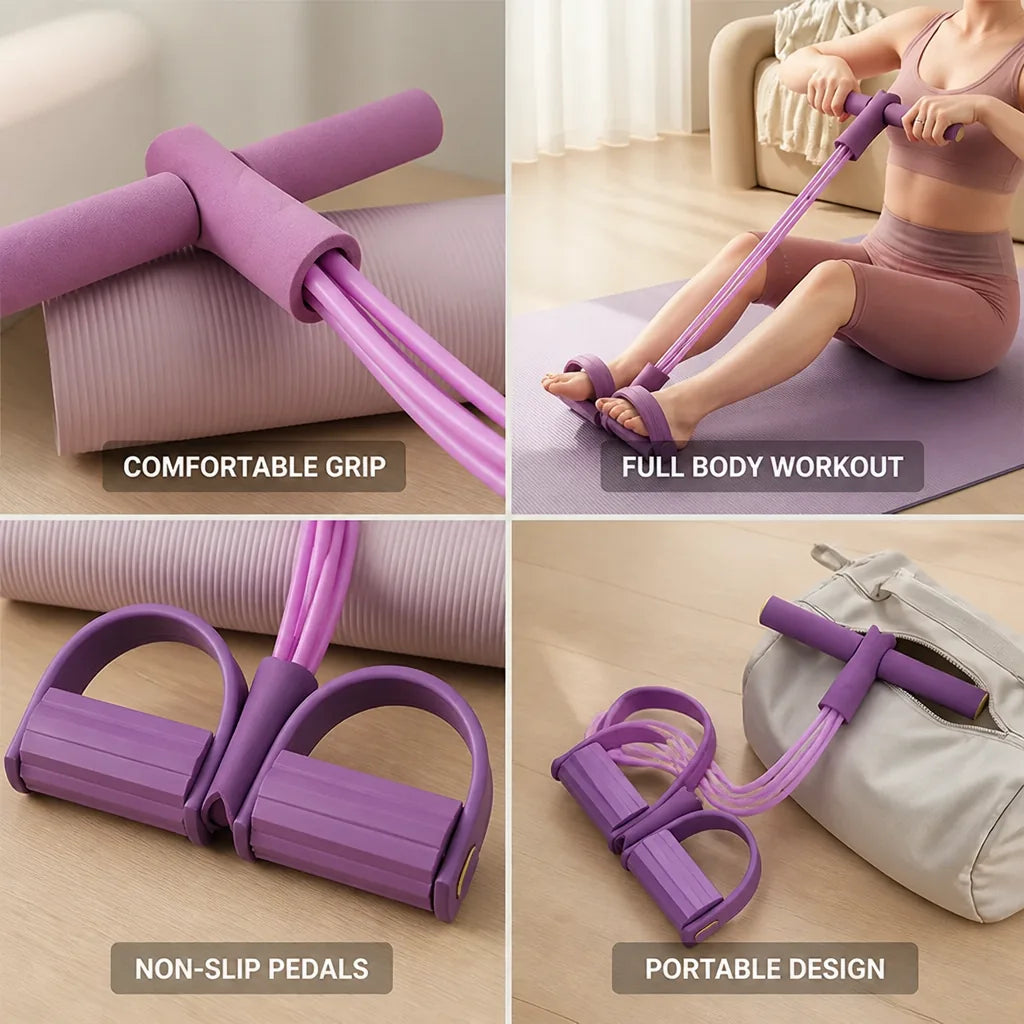 Resistance Band Pedal Puller Six-Strand Foam Handles