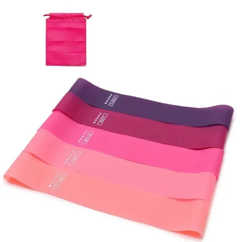 Resistance Band Set 5 Levels Portable With Storage Bag