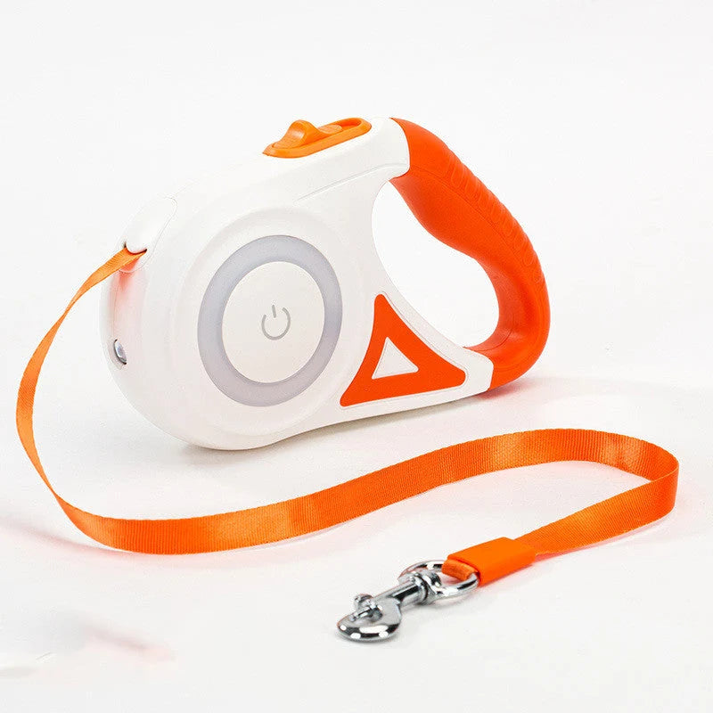 Retractable Dog Leash One-Touch Brake & Lock Tangle-Resistant