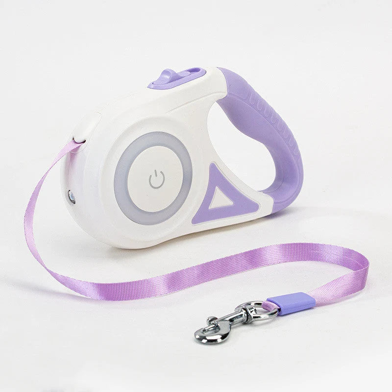 Retractable Dog Leash One-Touch Brake & Lock Tangle-Resistant