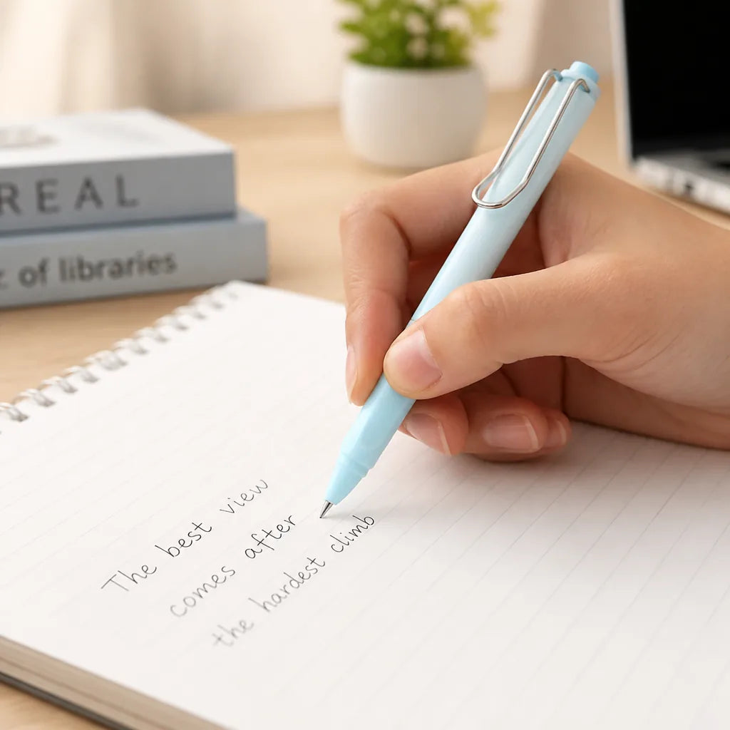 Retractable Fountain Pen Click Mechanism Premium Metal Nib Leak-Resistant