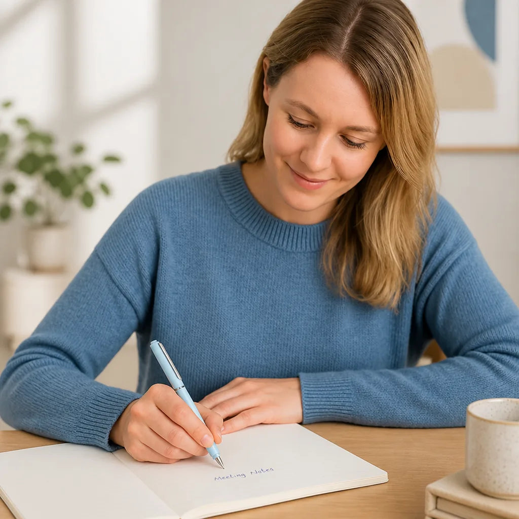 Retractable Pen Smooth Ink Flow Refillable Ergonomic Grip