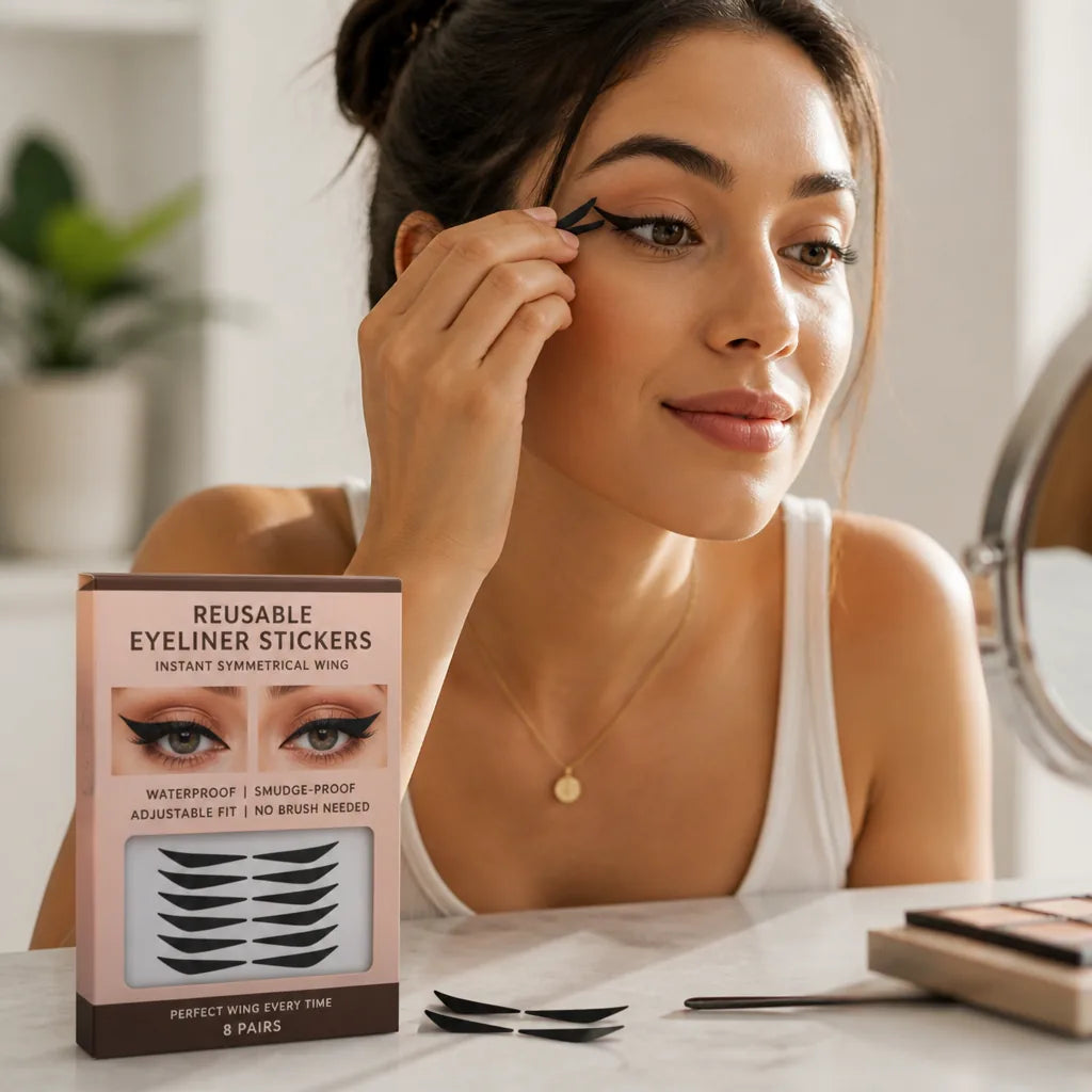 Reusable Eyeliner Stickers Instant Symmetrical Wing Waterproof Smudge-Proof