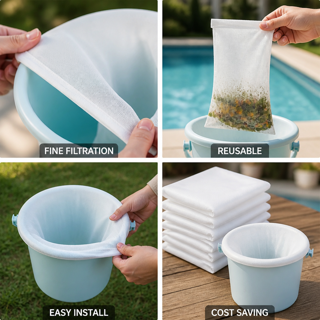 Reusable Ultra-Fine Nylon Pool Skimmer Socks