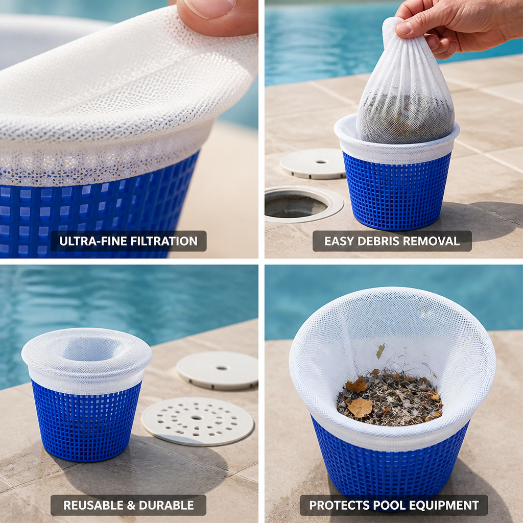 Reusable Ultra-Fine Nylon Pool Skimmer Socks