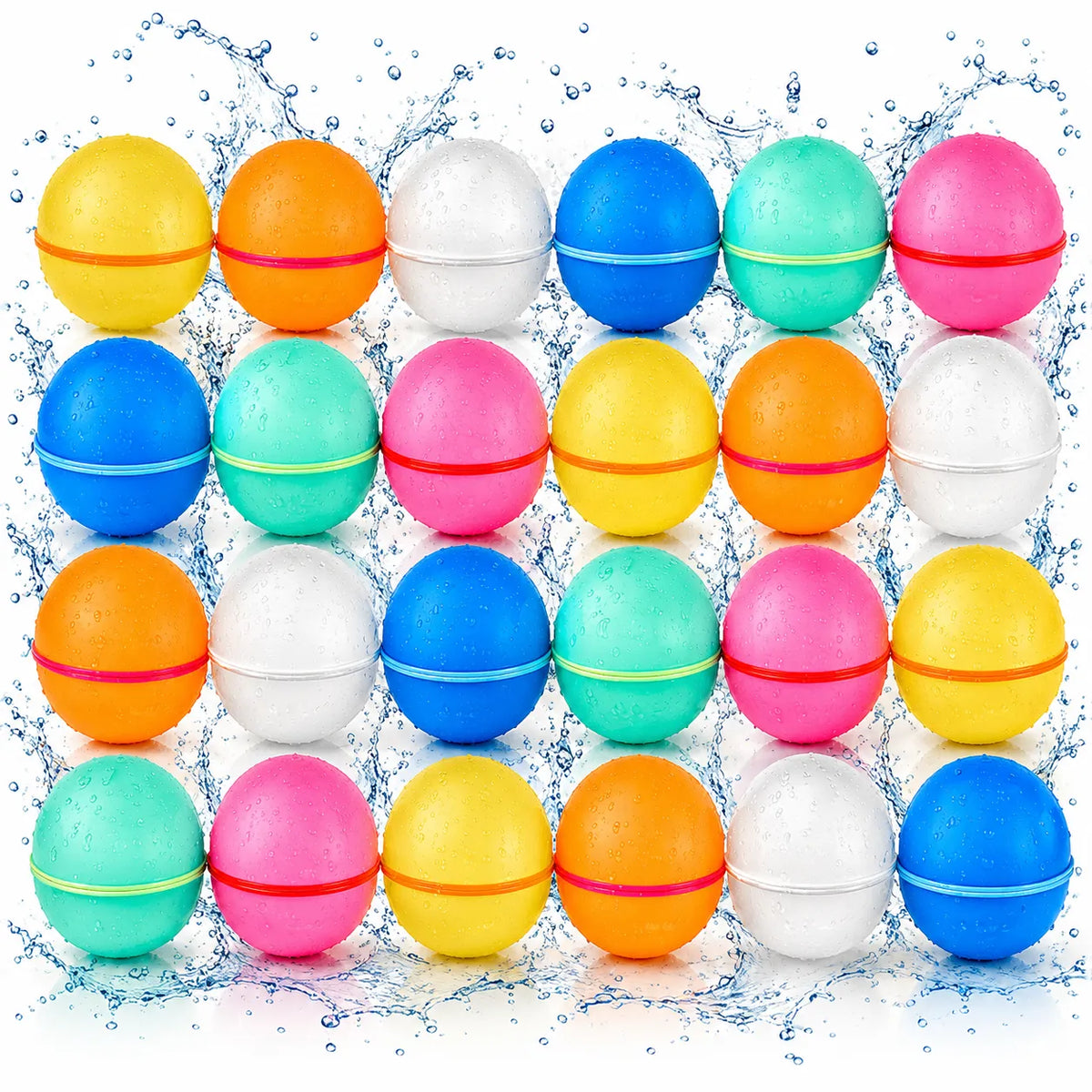 Reusable Water Balloons Silicone Magnetic Self-Sealing