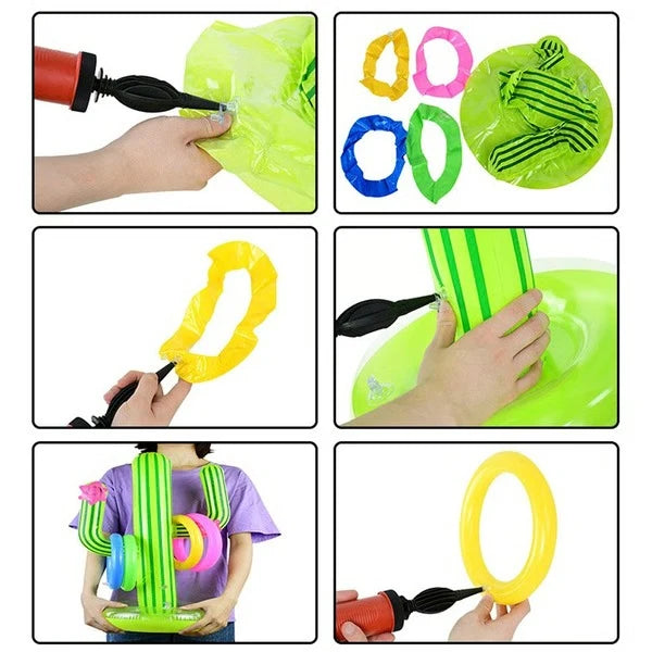 Ring Toss Game Inflatable Cactus 6 Rings