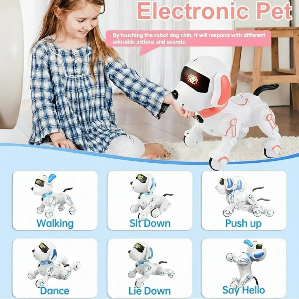 Robot Dog Toy Interactive Remote-Controlled Touch & Sound Response