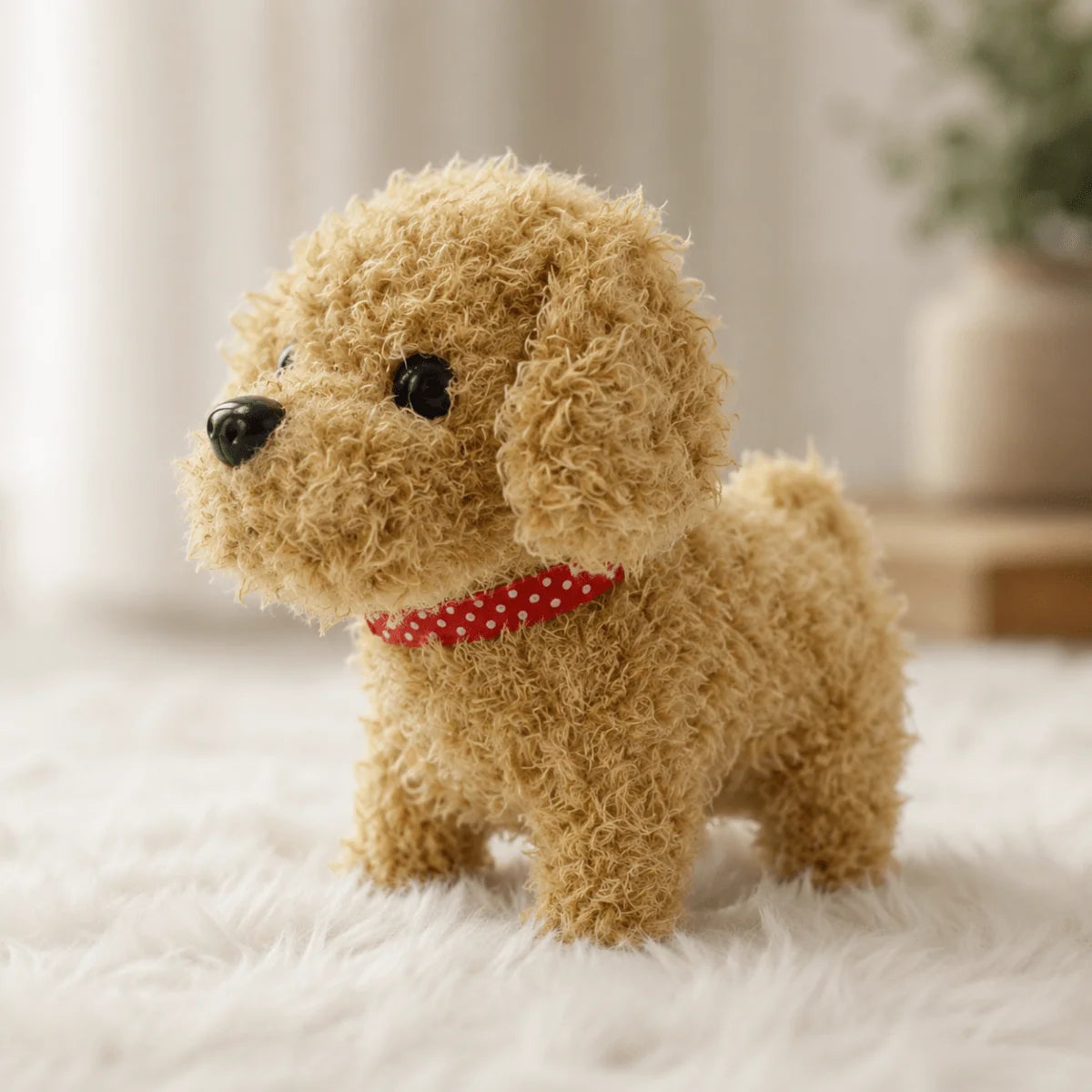 Robotic Dog Toy Interactive Movement Barking Sounds & Soft Plush Exterior