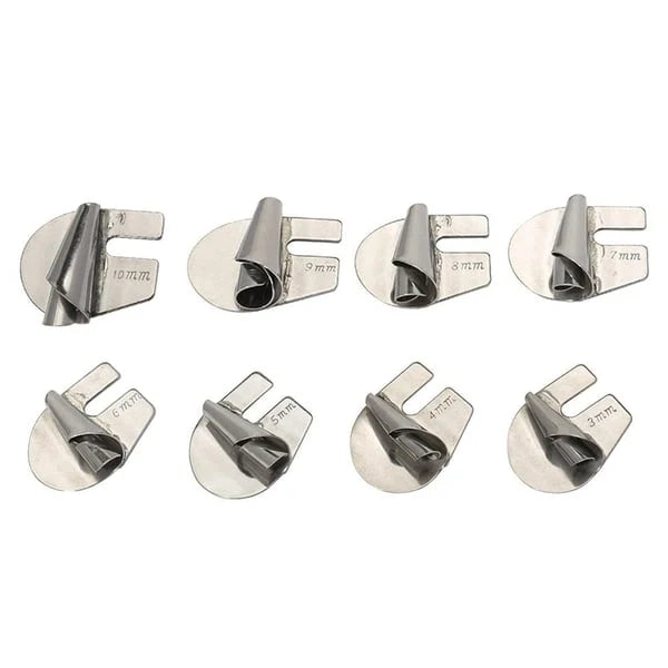 Rolled Hem Presser Foot Stainless Steel Multiple Sizes