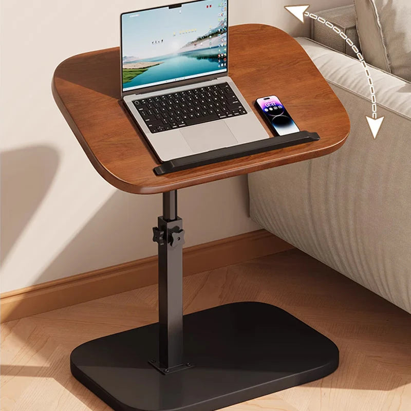 Rolling Laptop Desk Height-Adjustable 360° Swivel Tabletop