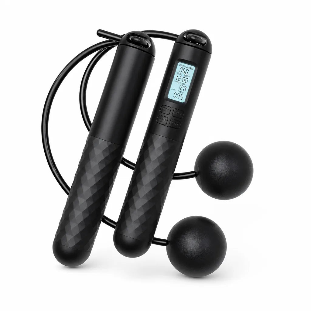 Ropeless Jump Rope Weighted Handles & LCD Counter