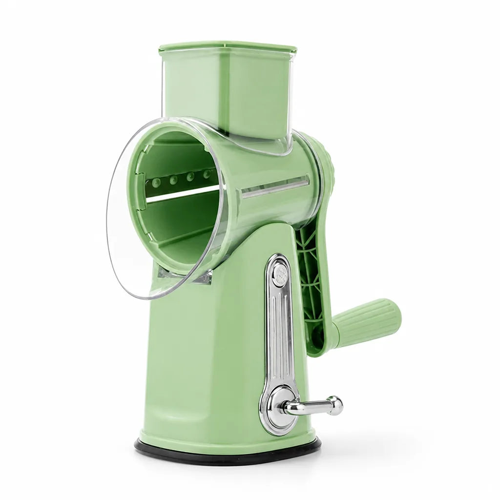 Rotary Grater 5 Interchangeable Stainless Steel Blades Suction Cup